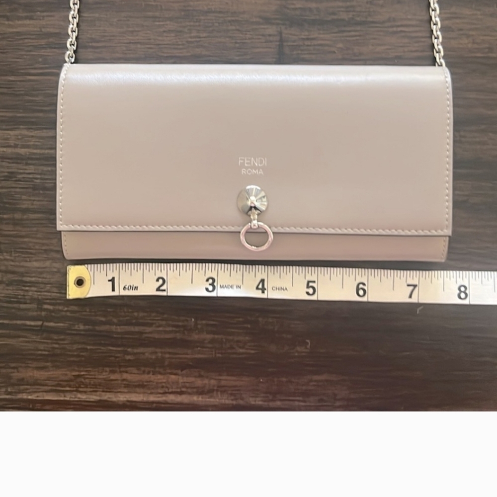 Fendi Tan Clutch with Chain Strap - Picture 10 of 12